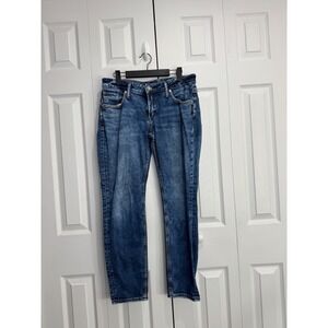 Silver Elyse Slim Boot Jeans Women's Blue Denim Pull-On Mid-Rise 5-Pocket Casual